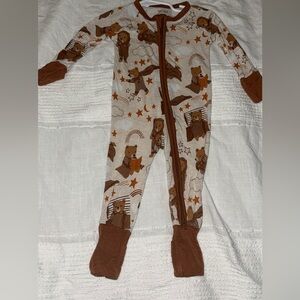 Little Sleepies Bear Print zippy